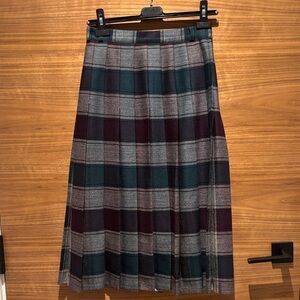 Vintage Escada Plaid Pleated Women's Skirt